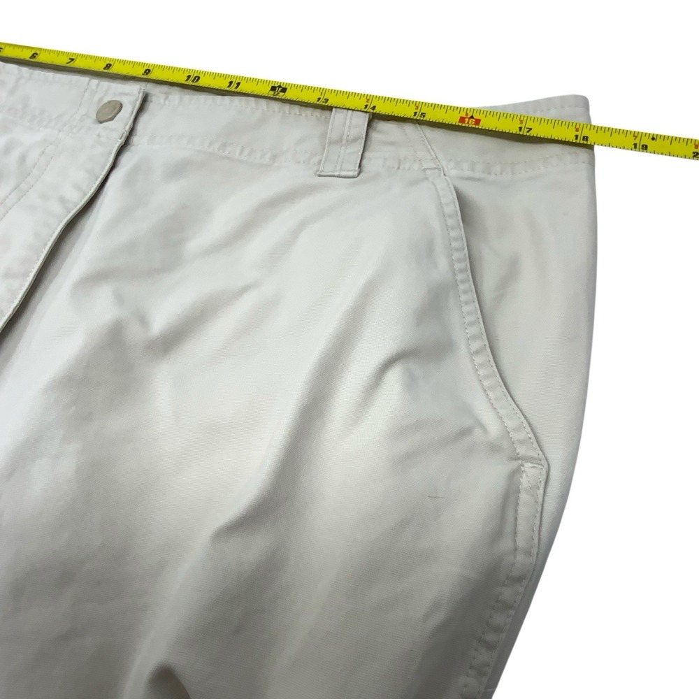 L.L. Bean‎ Women's Size 18 Light Tan Flat Front Cargo Chino Pants Casual Comfort - Picture 10 of 14